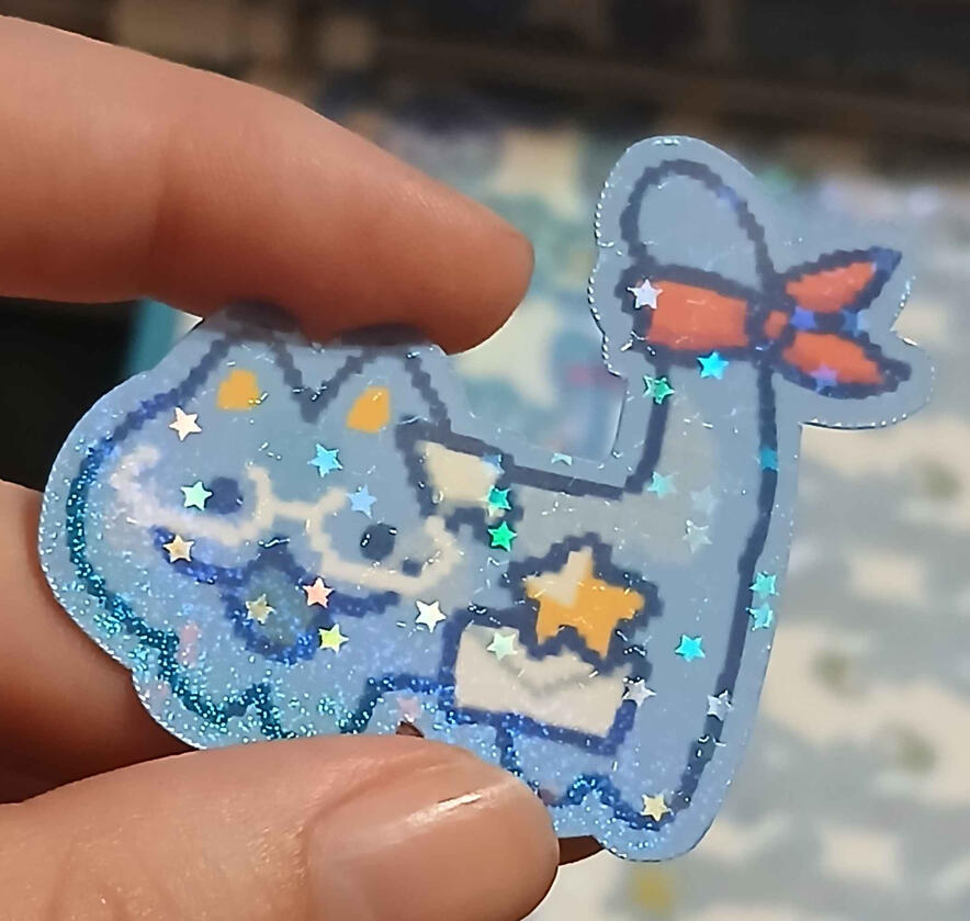 A holographic sticker designed for my friend, notaozora.